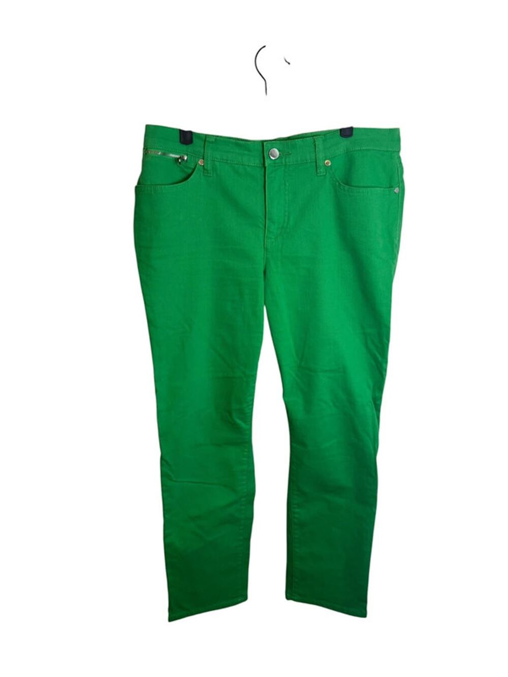 Lauren Ralph Lauren Kelly Green Modern Straight Ankle Jeans